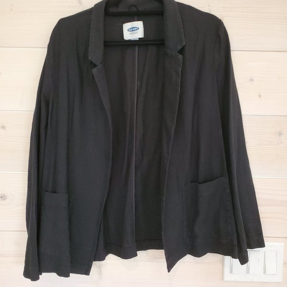 Relaxed-fit Black Linen Blazer - great condition - Picture 1 of 3